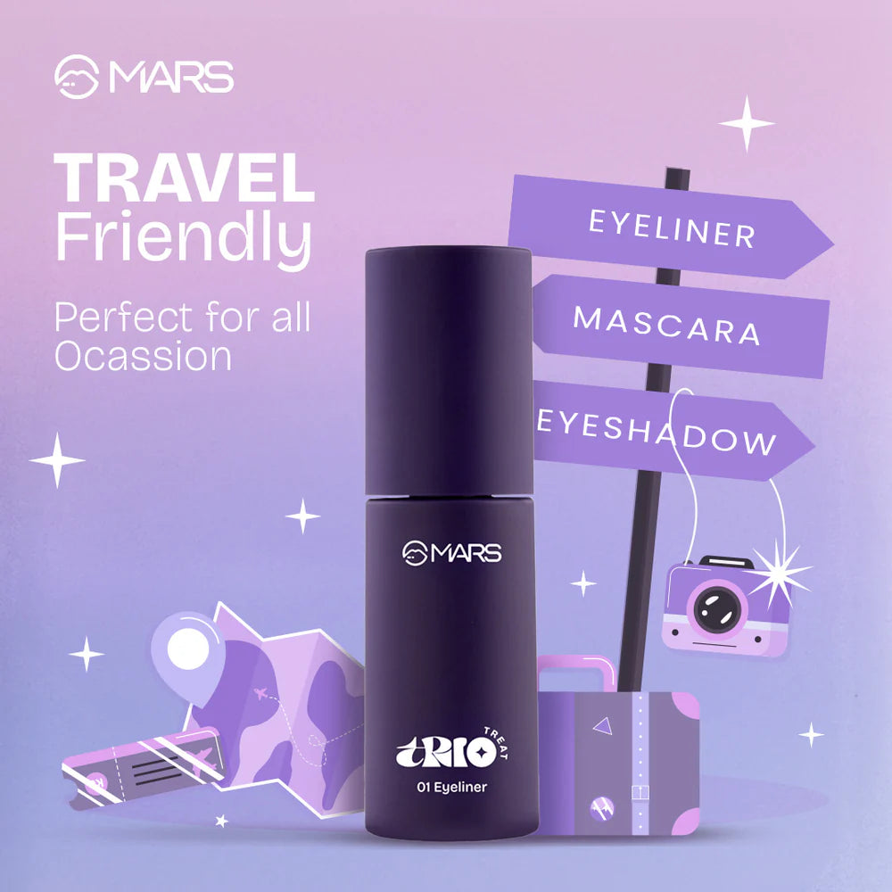 MARS TRIO Eye Makeup Kit Eyeliner Mascara Eyeshadow 24.50gm