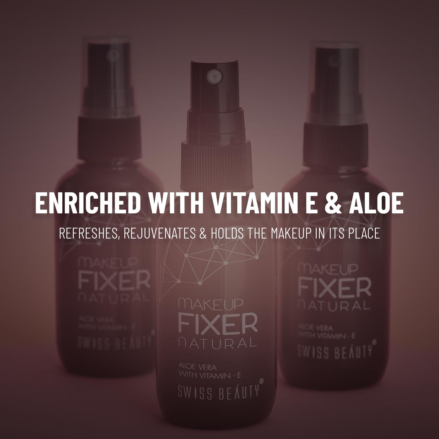 Swiss Beauty Natural Makeup Fixer | Natural Dewy Finish | With Vitamin E and Aloe Vera | Long-Lasting | Hydrating & Refreshing Setting Spray | 70 ml