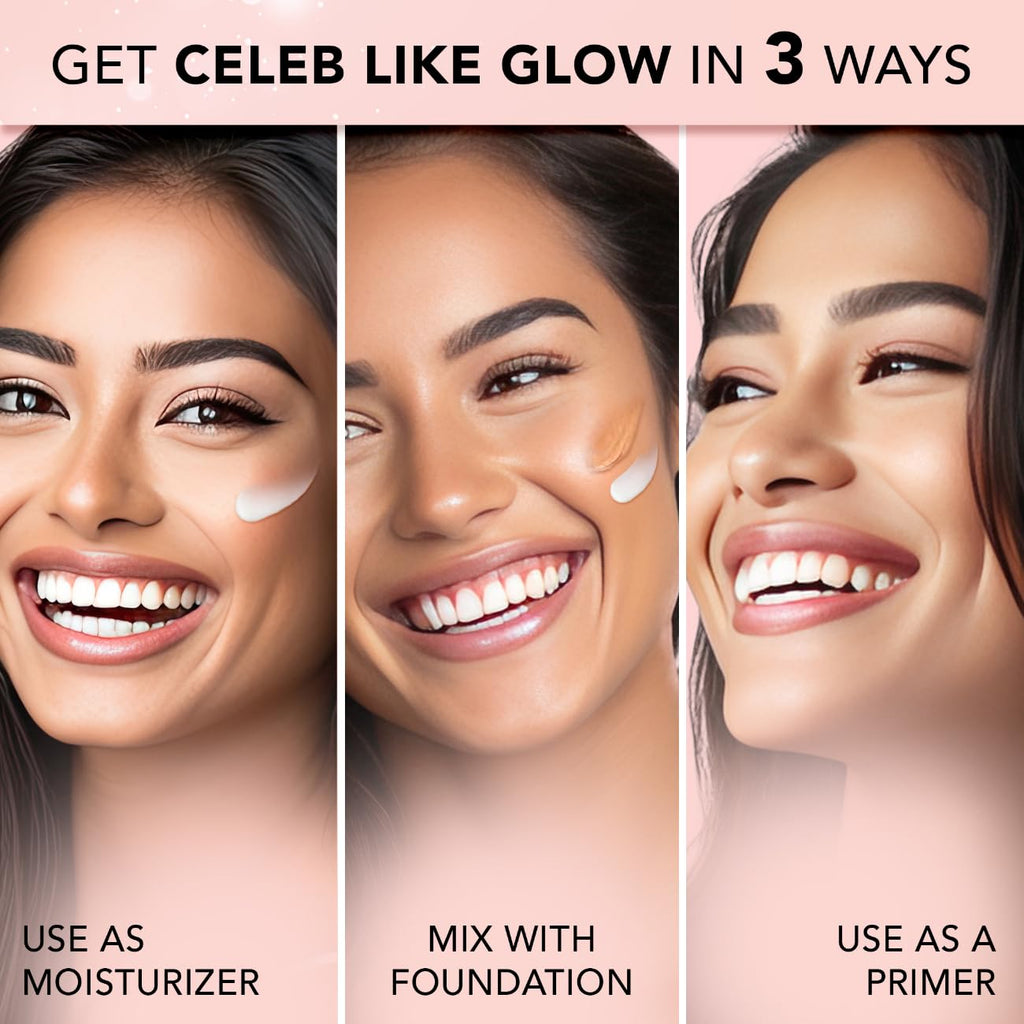 FACESCANADA Strobe Cream - Rose Gold, 30Ml | Primer + Highlighter + Moisturizer | Shea Butter & Hyaluronic Acid