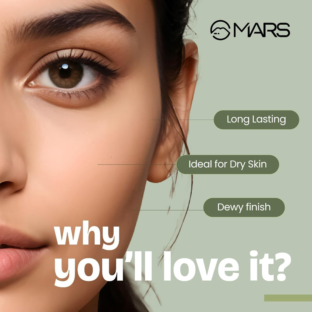 MARS Glow O' Clock Gel Primer for Face Makeup | Enriched with Green Tea Extracts | Dewy Primer | Long Lasting