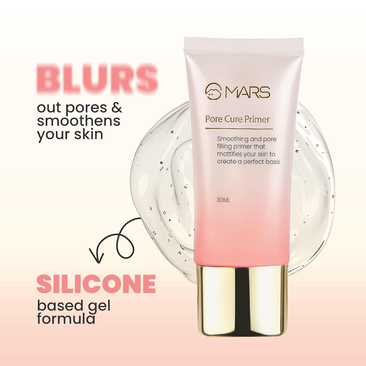 MARS Pore Cure Primer | Smooth Base | Long Lasting Makeup Primer with Oil Control (30ml)