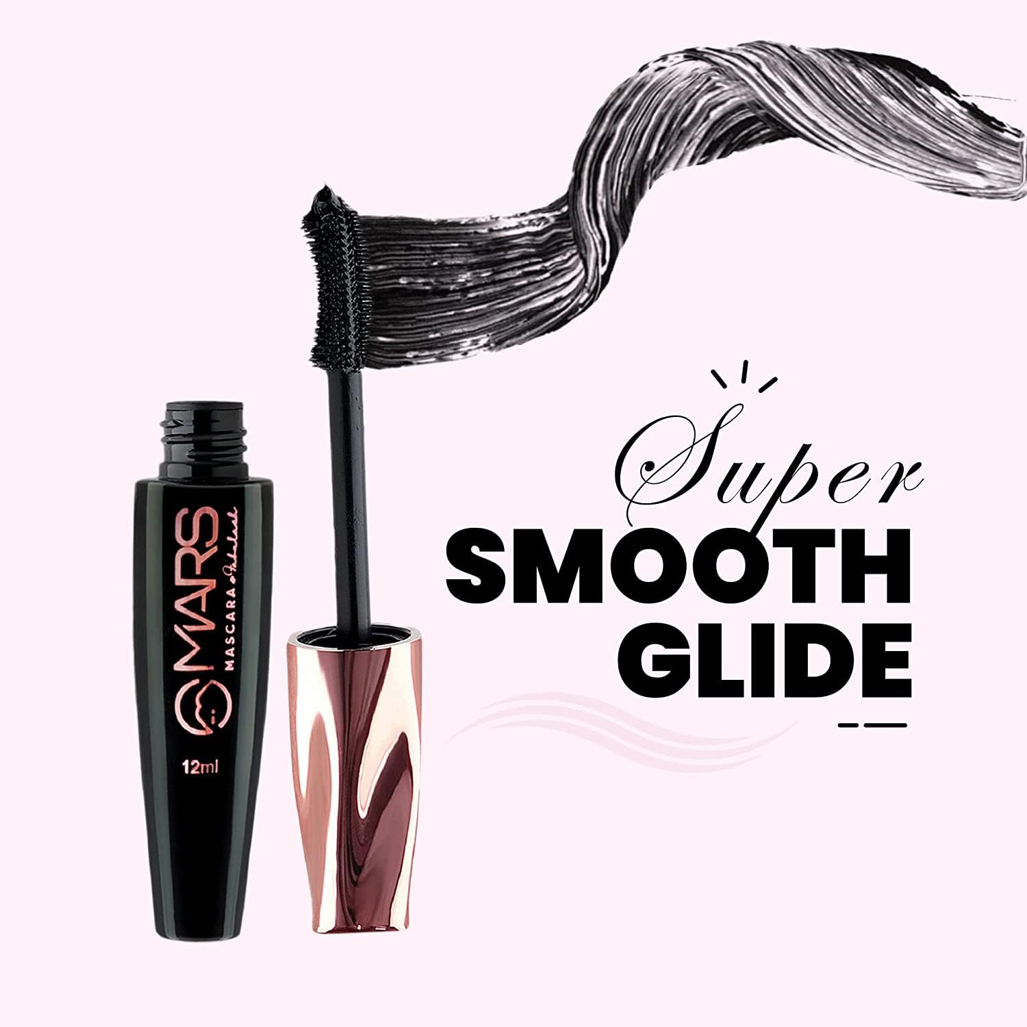 MARS Fabulash Volumizing Mascara | Up to 18 Hours Stay | Waterproof with Intense Jet Black Color (12ml) (Black)