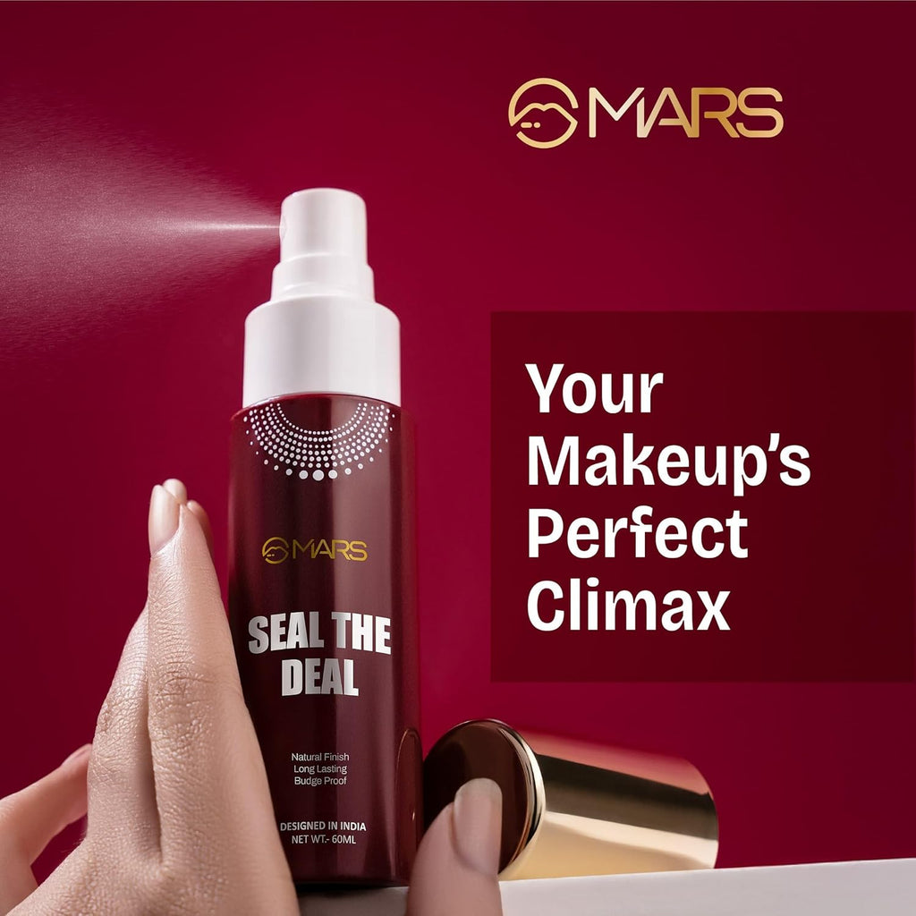 MARS Long Lasting Makeup Fixer spray with Hyaluronic acid | Hydrating Dewy base Setting Spray for Professional Face Make up