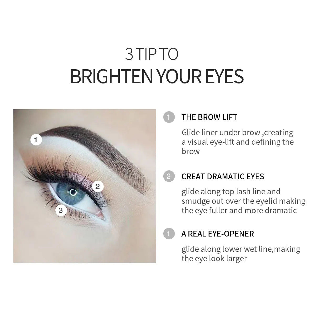 S.F.R. COLOR White Eyeliner Pencil | White Eye kajal and Skin marking Pencil |Smudge Proof, Waterproof, Pack of 3
