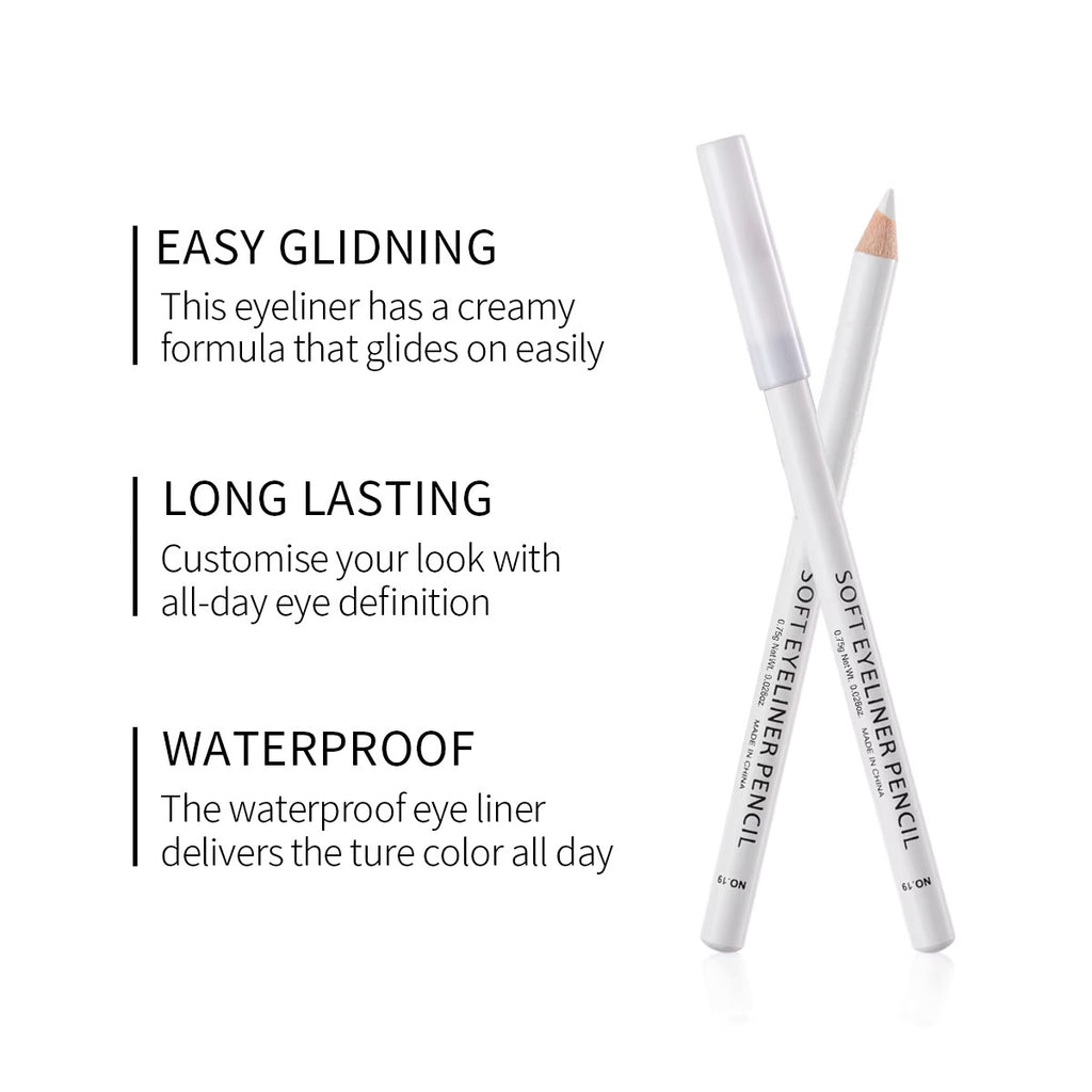 S.F.R. COLOR White Eyeliner Pencil | White Eye kajal and Skin marking Pencil |Smudge Proof, Waterproof, Pack of 3